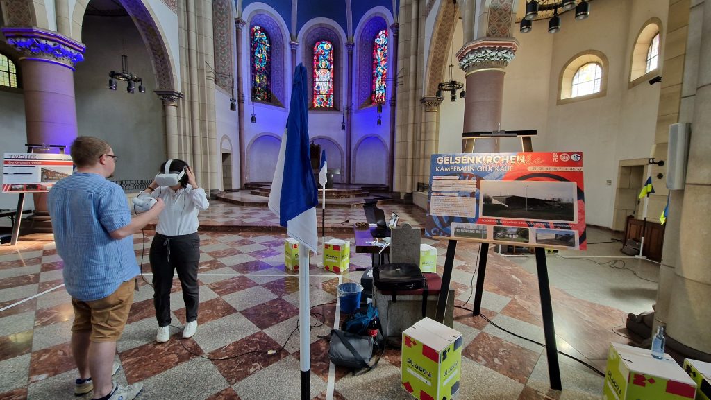 Virtual Reality Anwendung in einer Kirche