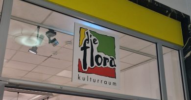 Eingangsschild "die flora"