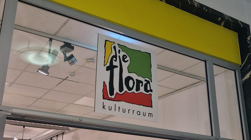 Eingangsschild "die flora"