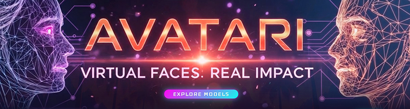 Header der Website von Avatari