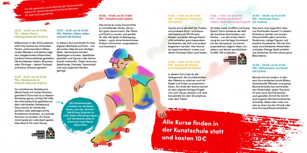 Sommerprogramm der Kunstschule Gelsenkirchen