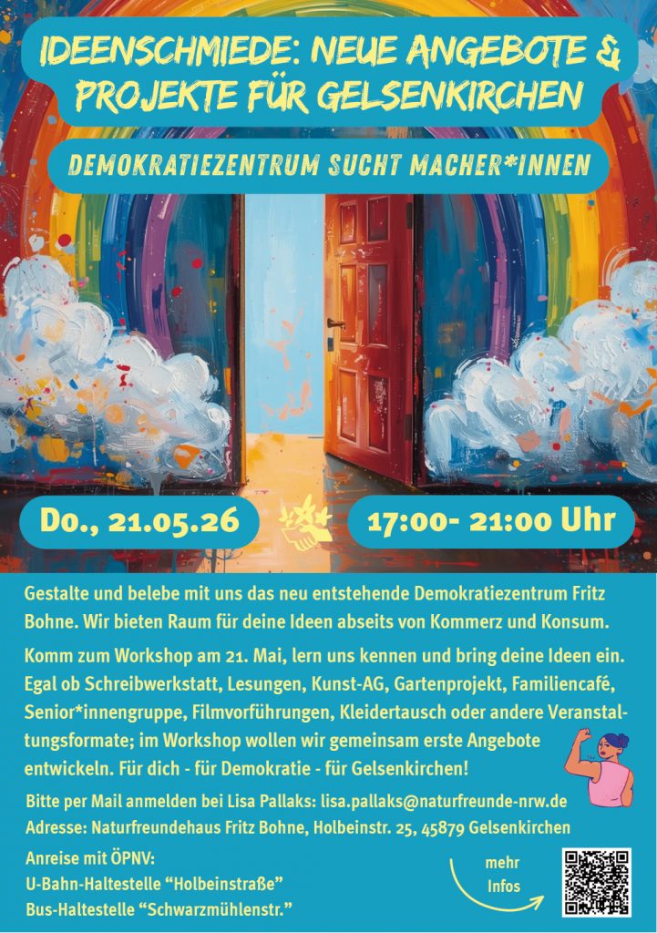 Flyer Ideenschmide für das Demokratiezentrum