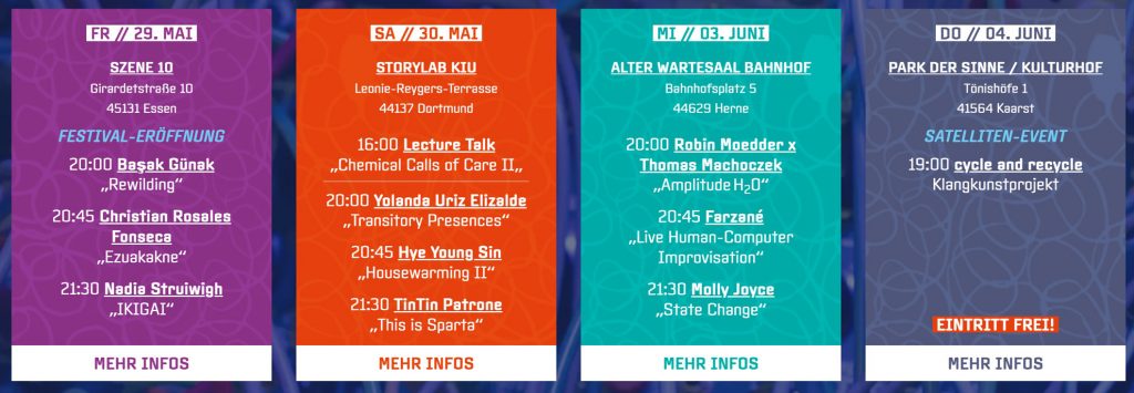 Programmübersicht Blaues Rauschen Festival