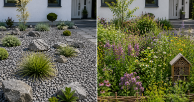 Steingarten vs. bienenfreundlicher Vorgarten