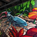Graffiti im Bismarcktunnel mit Hirschkäfermotiv