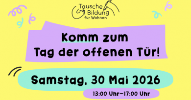 Tausche Bildung Programmflyer Tag der offenen Tür am 30.05.2026