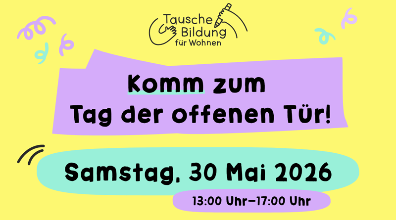 Tausche Bildung Programmflyer Tag der offenen Tür am 30.05.2026