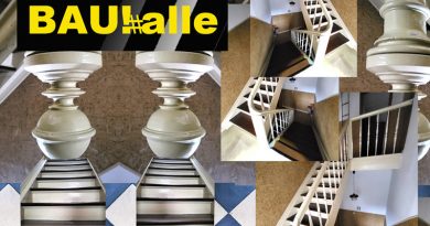 Bauhalle Collage von Treppengeländern