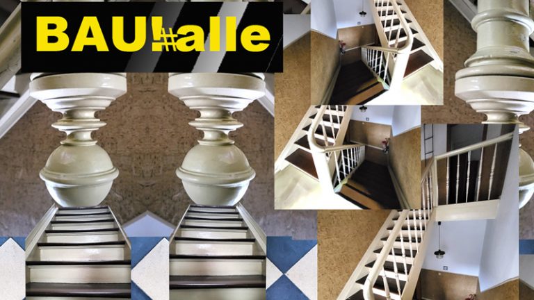 Bauhalle Collage von Treppengeländern