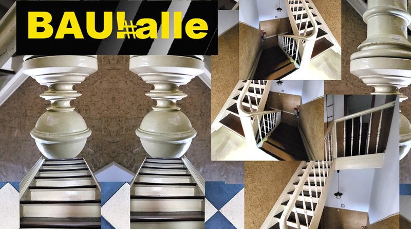 Bauhalle Collage von Treppengeländern