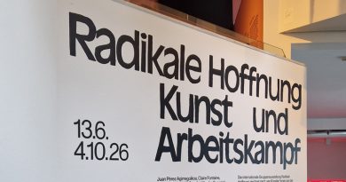 Radikale Hoffnung Eingangsschild im Kunstmuseum zur neuen Ausstellung