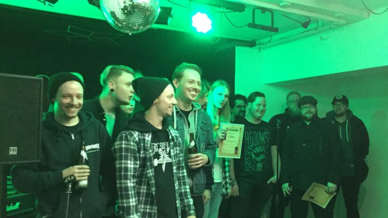 Siegerehrung beim Song Contest im Spunk