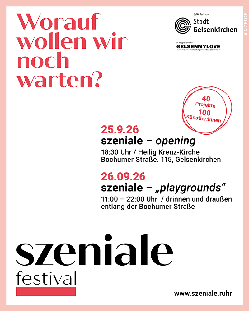 Szeniale Ankündigung am 25. und 26. September 2026