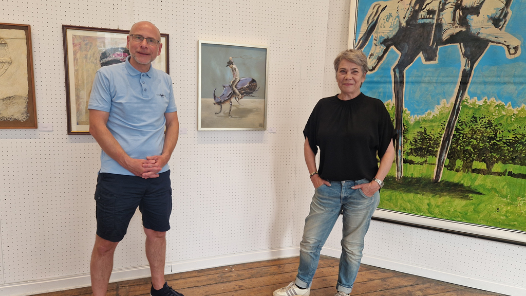 Roland Szejstecki und Heike Feddern in der werkstatt