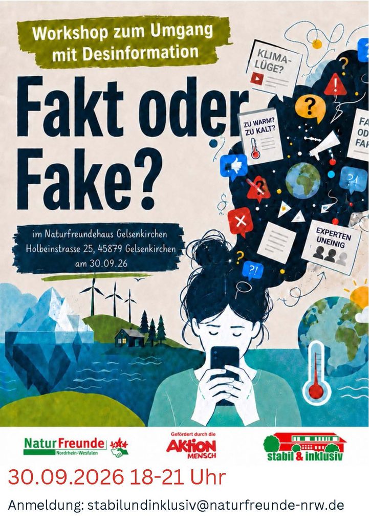 Veranstaltungsflyer zu Fakt oder Fake?