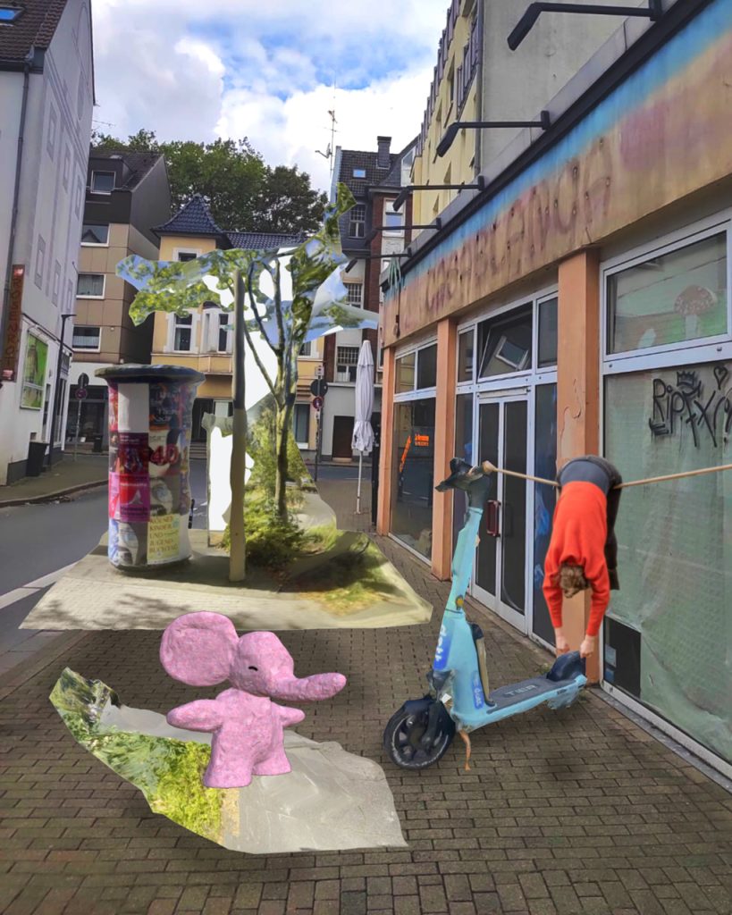 Ein Straßenbild in der Fußgängerzone