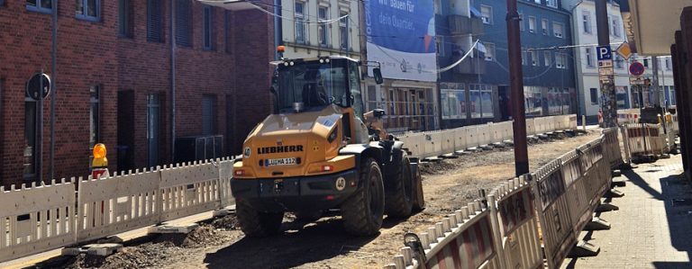 Baustelle mit Bagger