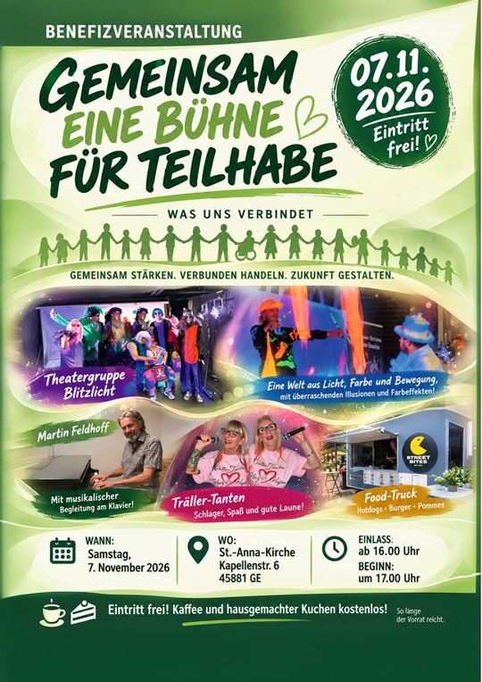 Veranstaltungsplakat Theater Blitzlicht in St. Anna am 7.11.